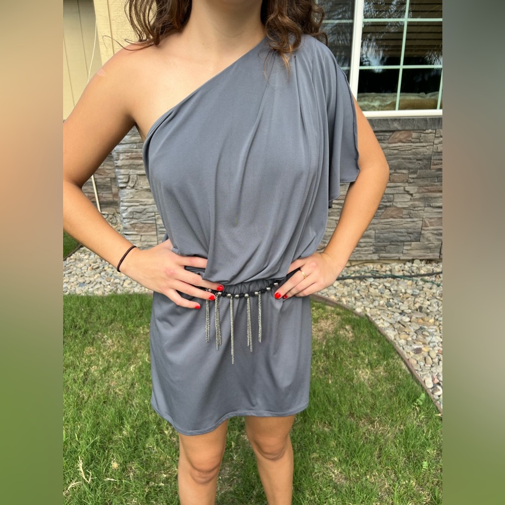 Vintage 90s One Shoulder Dress (Medium)